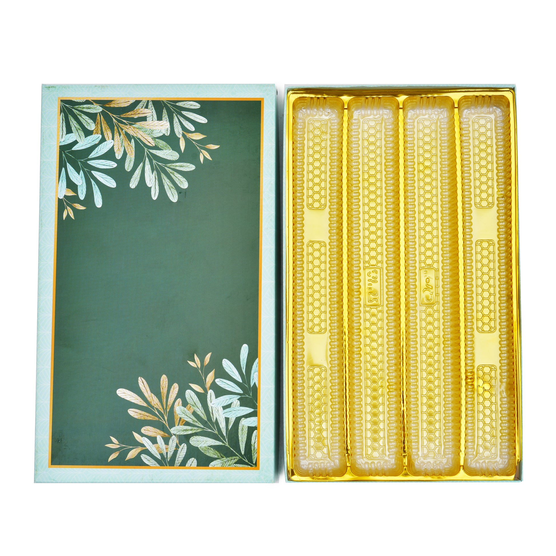 1 Kg Green Leaf 4 Line Premium Sweet Gift Packaging Box | Grownex Packaging | Sweet Box