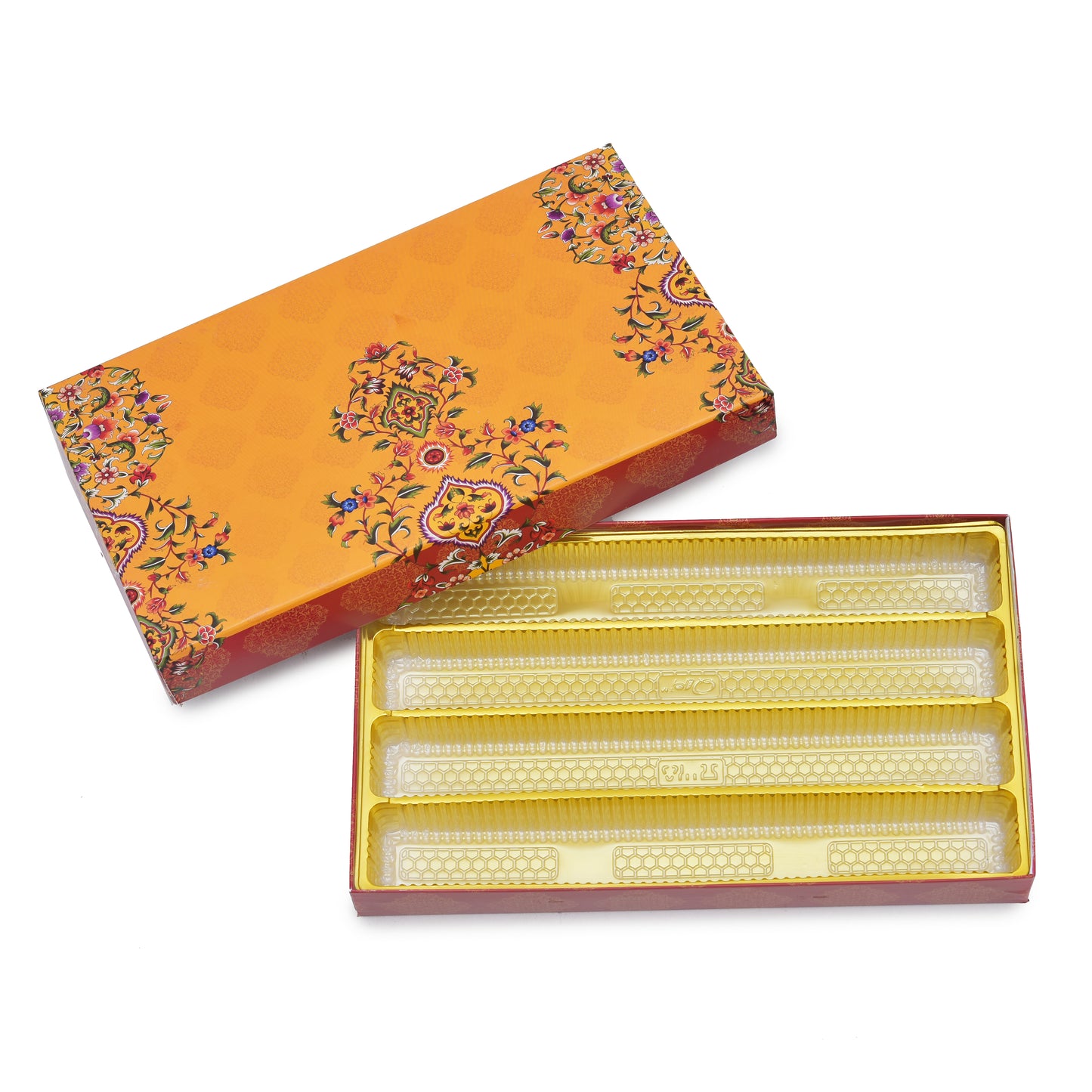 1 Kg Yellow Leaf 4 Line Premium Sweet Box | Grownex Packaging | Sweet Box