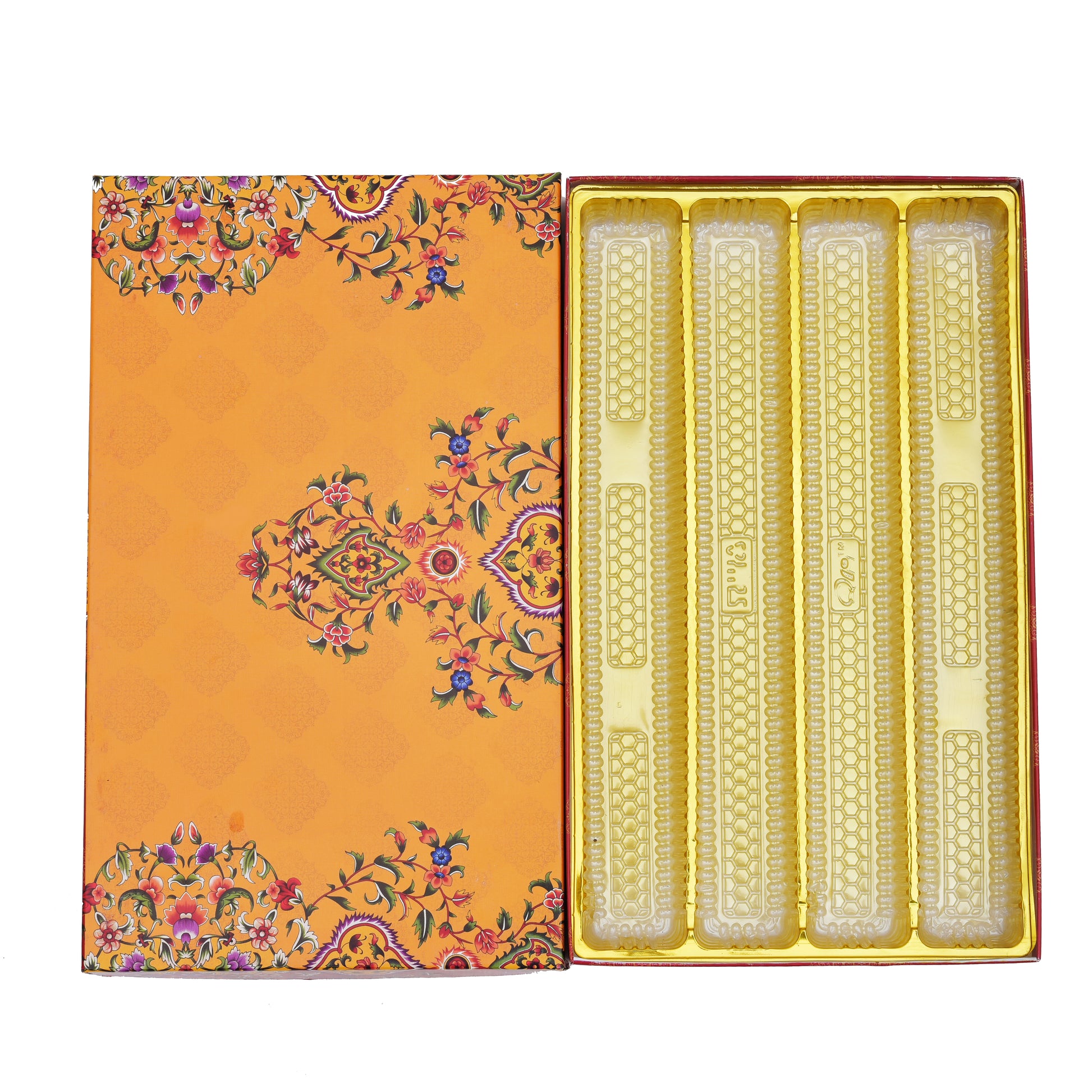 1 Kg Yellow Leaf 4 Line Premium Sweet Box | Grownex Packaging | Sweet Box