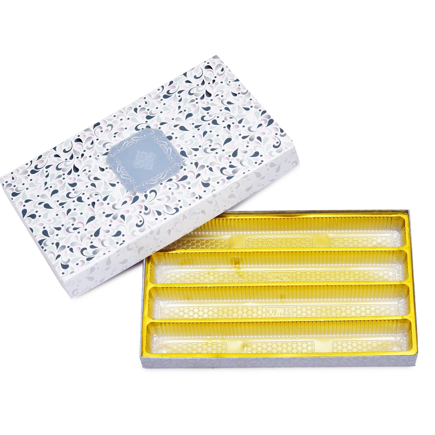 1 Kg White Floral Premium Sweet Packing Box Grownex Packaging Sweet Box