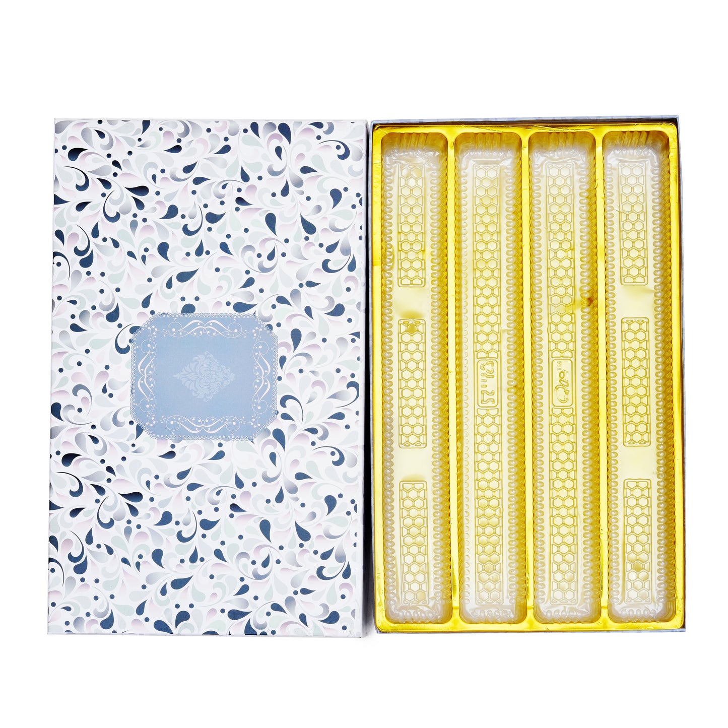 1 Kg White Floral Premium Sweet Packing Box Grownex Packaging Sweet Box