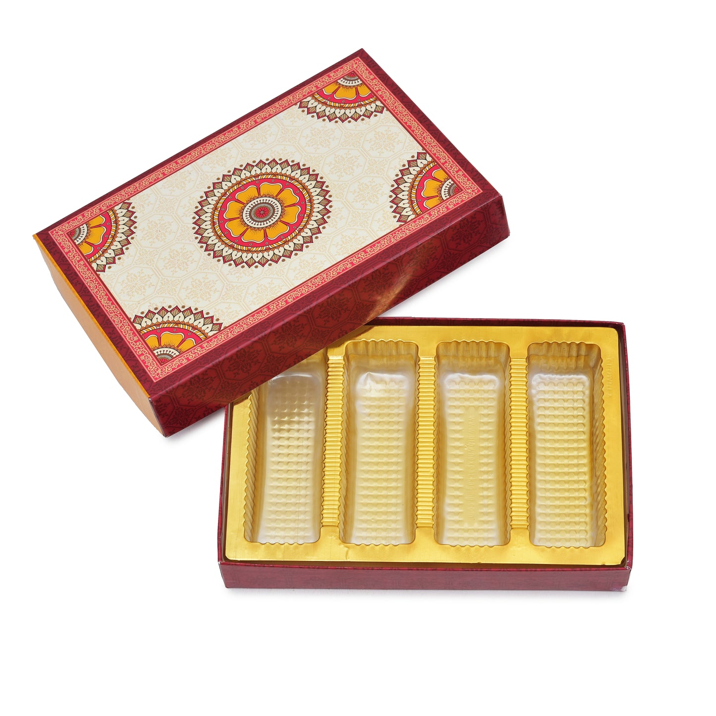 500gm Red Circle Design Premium Sweet Packing Box