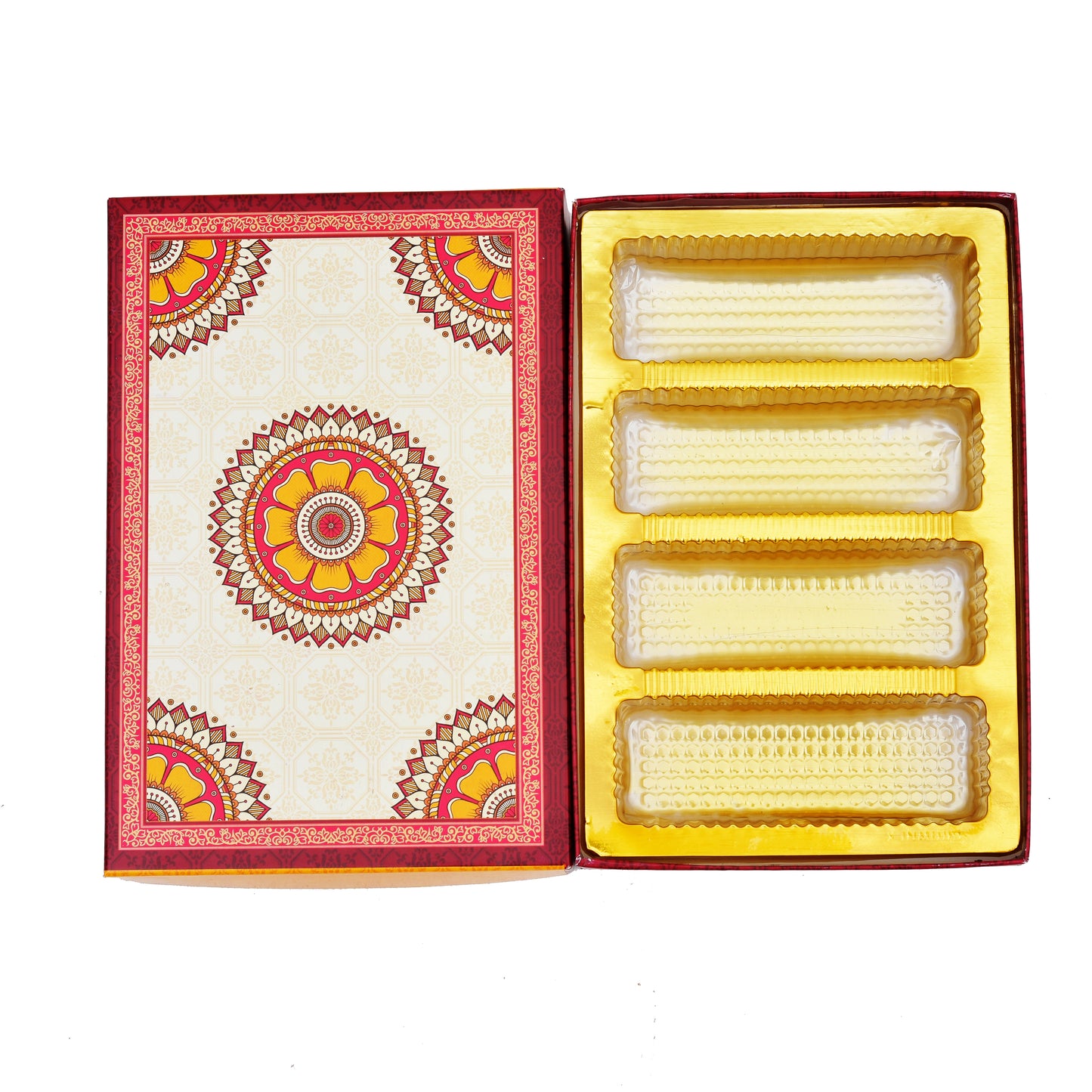 500gm Red Circle Design Premium Sweet Packing Box