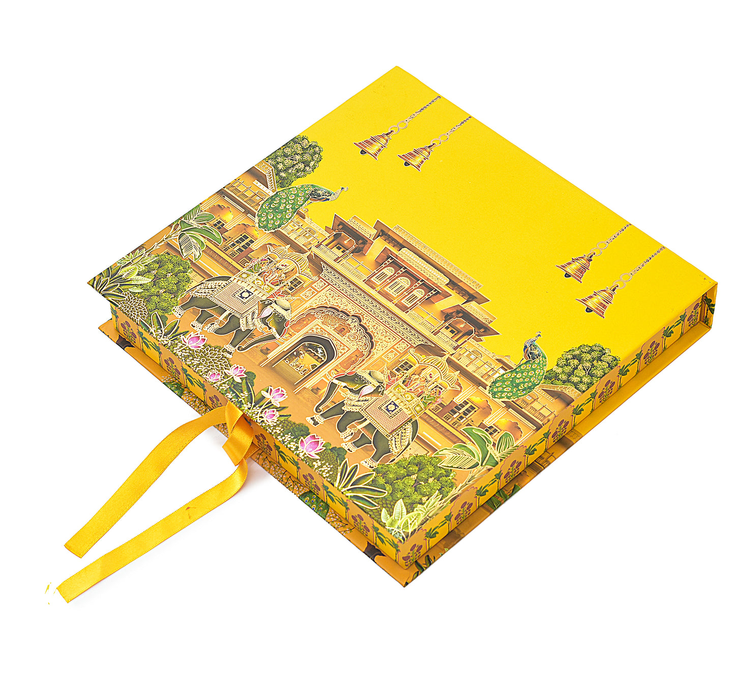 Rajasthani Theme Lawana Box Book Pattern (5 Partitions Tray) | Grownex Packaging | Sweet Box