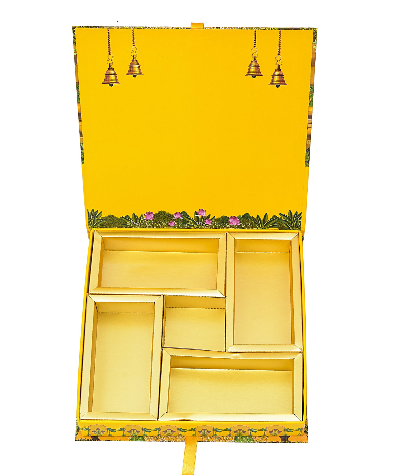 Rajasthani Theme Lawana Box Book Pattern (5 Partitions Tray) | Grownex Packaging | Sweet Box