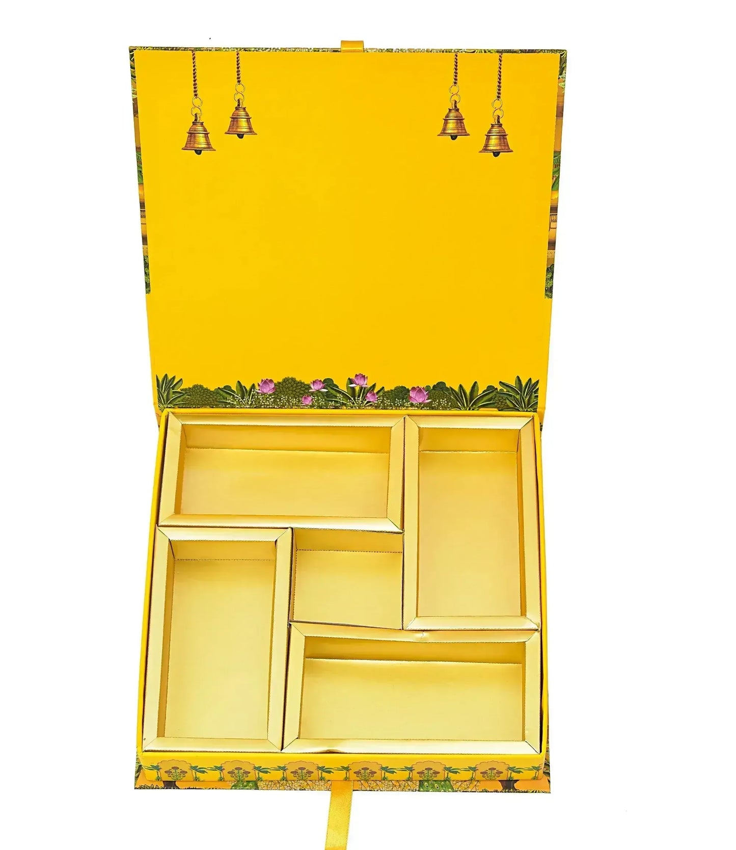 Rajasthani Theme Lawana Box Book Pattern (5 Partitions Tray) | Grownex Packaging | Sweet Box