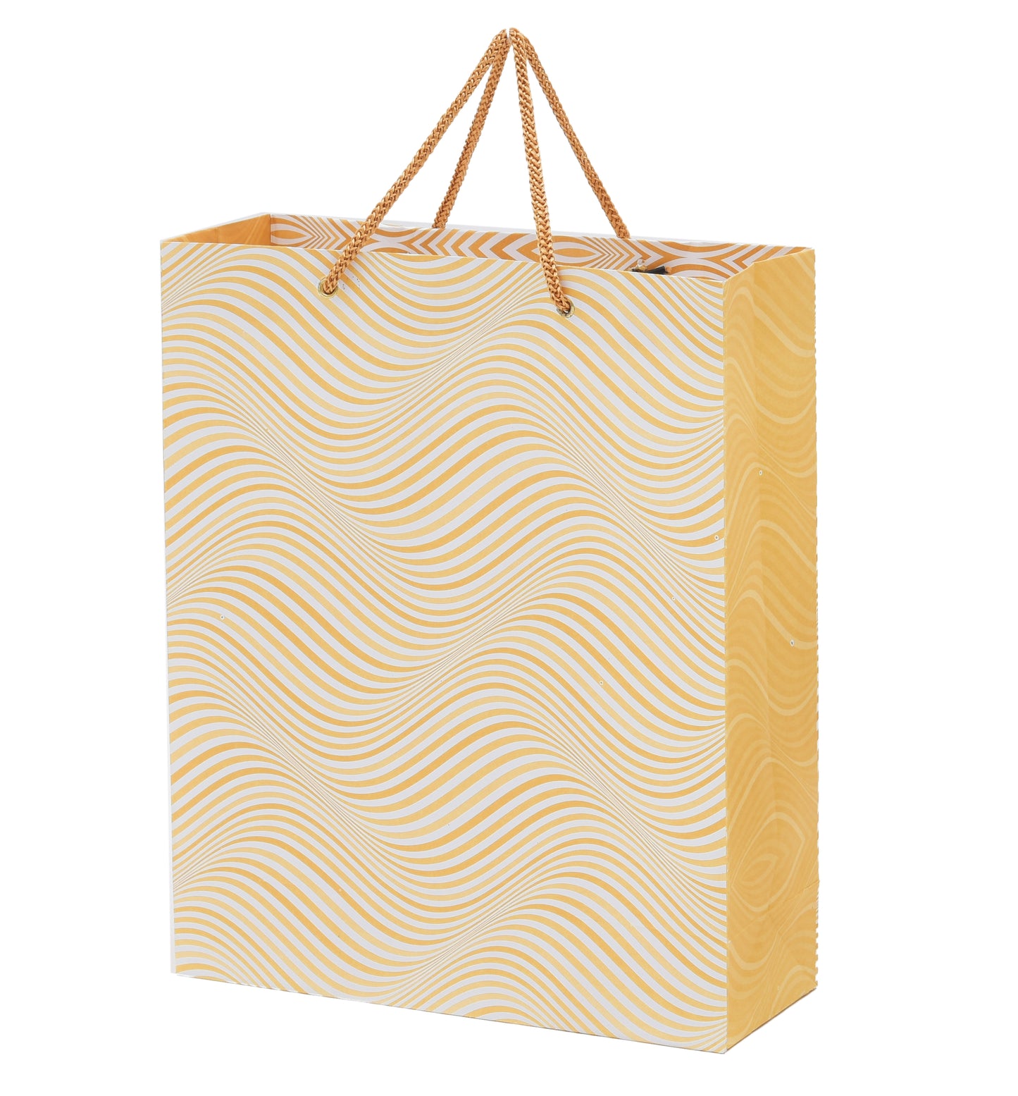 Golden Zebra Print Paper Bag 10.5x4x12.5 inch | Grownex Packaging | paper bags
