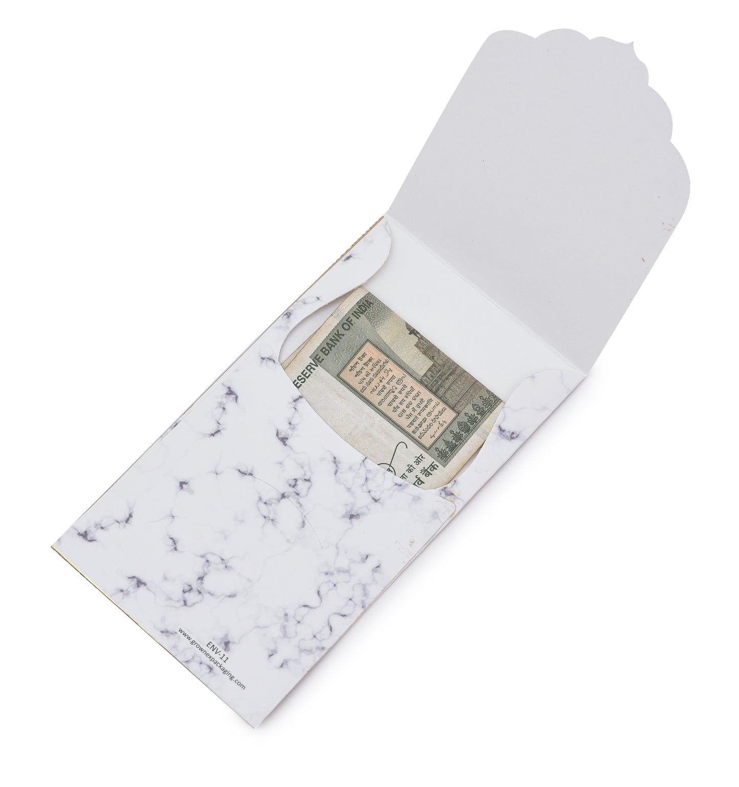 White Marble Premium Design | Grownex Packaging | Envelope