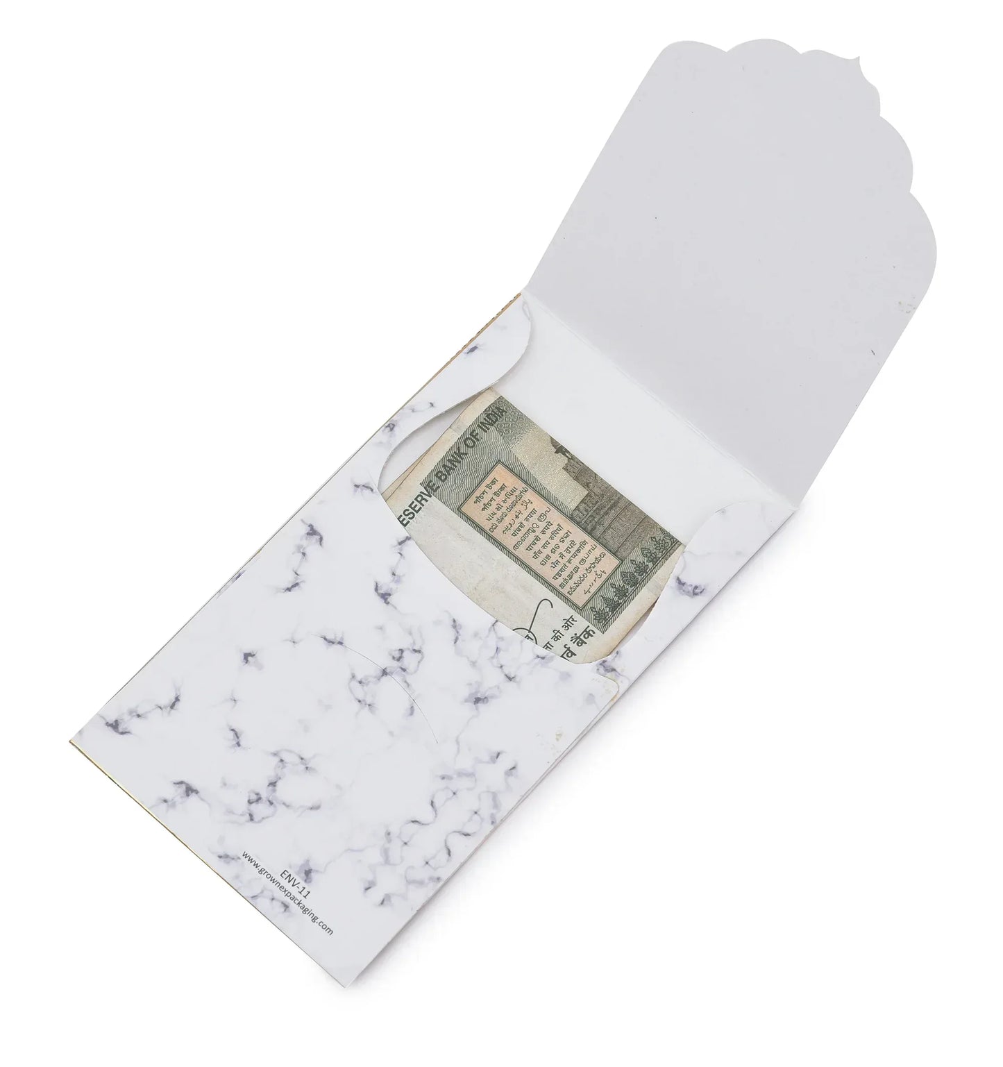 White Marble Premium Design | Grownex Packaging | Envelope