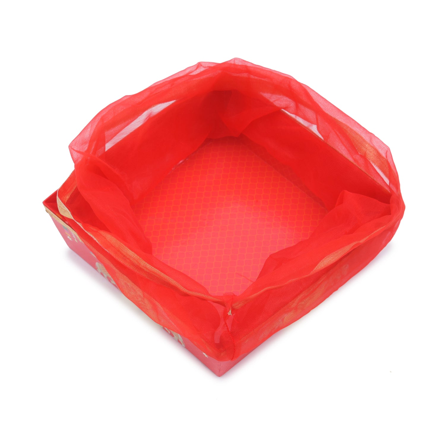 Red Elephant Print Room Hamper Basket Grownex Packaging Basket & Tray