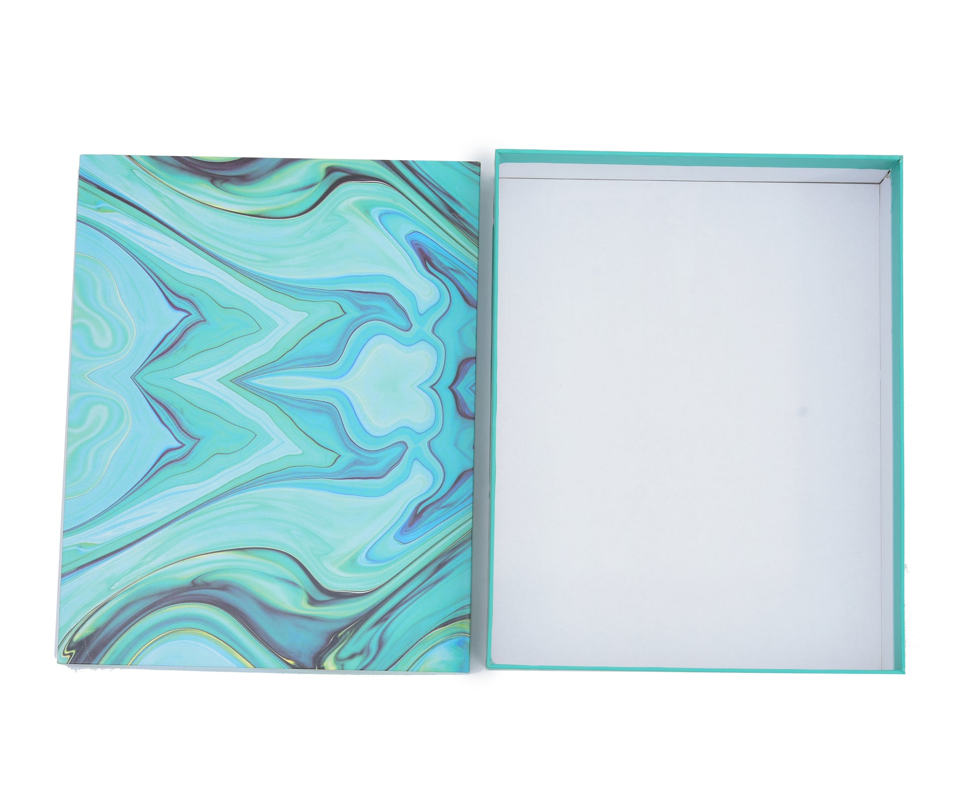 Marble Blue Hamper Box 14.5x11.5x3.5 Inch | Grownex Packaging | Hamper Box