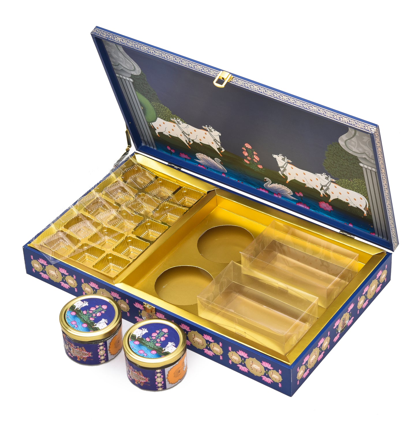 Premium Sweets & Dry Fruit Hamper Box - Blue