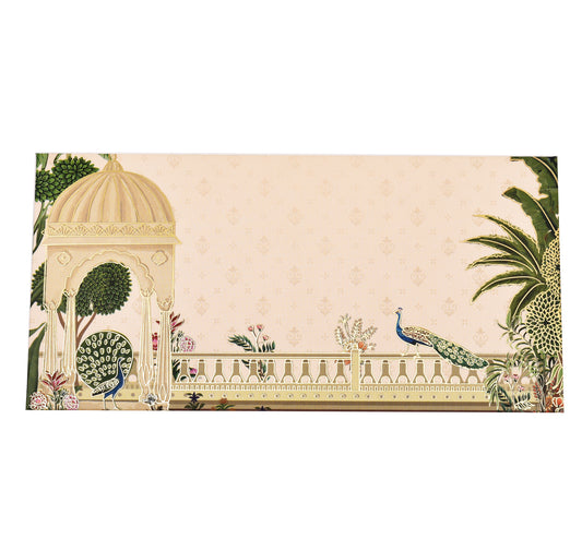 Beige Peacock Foil Envelope | Grownex Packaging | Envelope