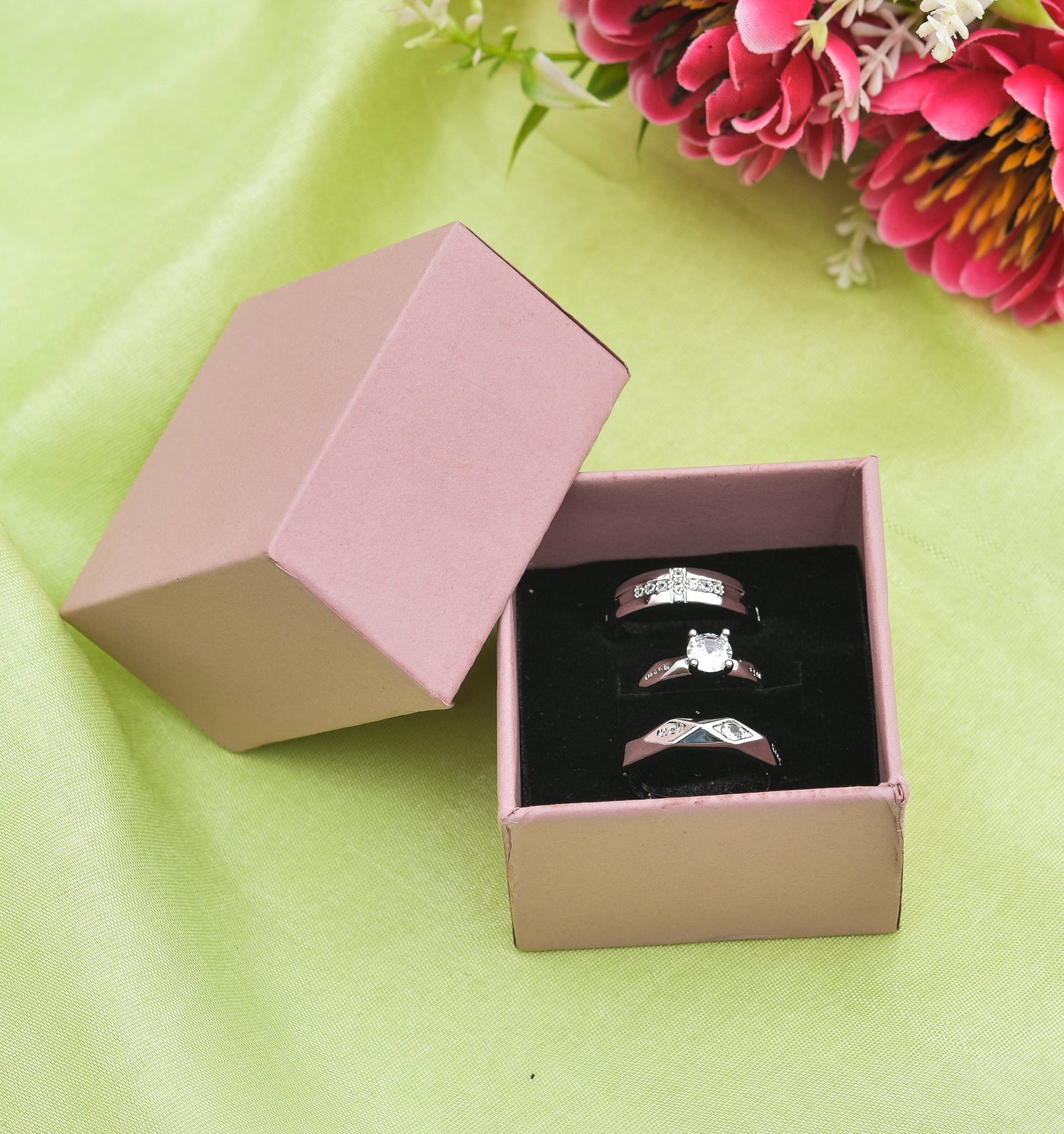 Lid Pattern Ring Box - Lavender | Grownex Packaging | Jewellery Box