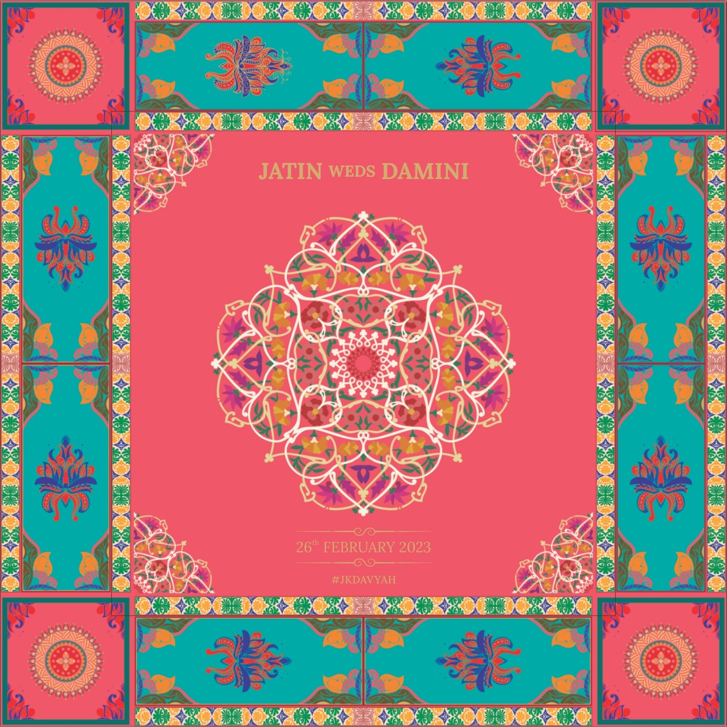 Custom Golden Foil Pink Lawana Box Lid Pattern | Grownex Packaging | Sweet Box