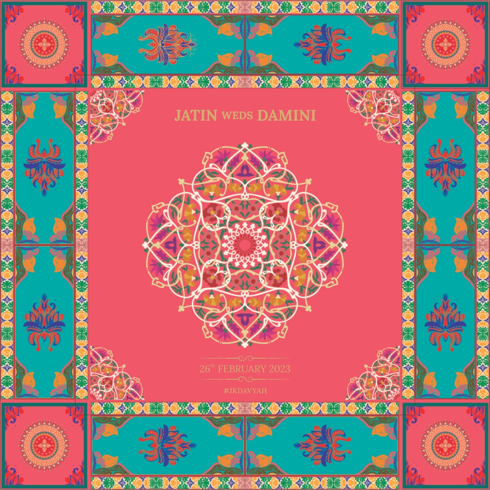 Custom Golden Foil Pink Lawana Box Lid Pattern | Grownex Packaging | Sweet Box