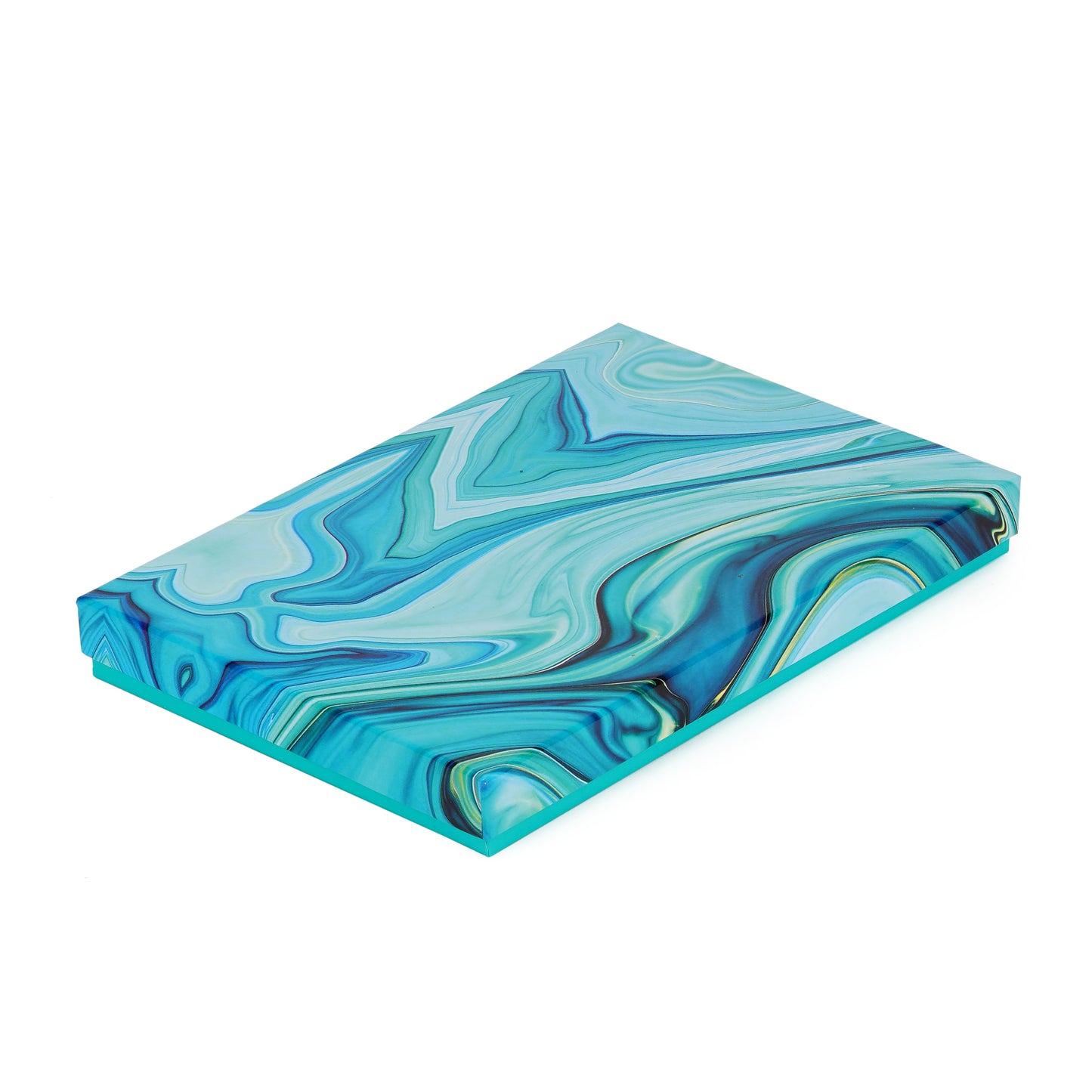Marble Blue 6-Compartment Dry Fruit Box | Chic & Durable Gifting | Grownex Packaging | Dry Fruit Box