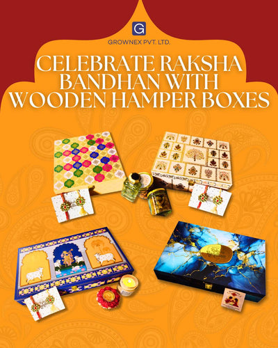 Rakhi Wooden Hamper Boxes