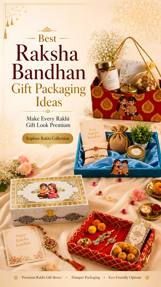 Premium Raksha Bandhan gift box with festive ribbon