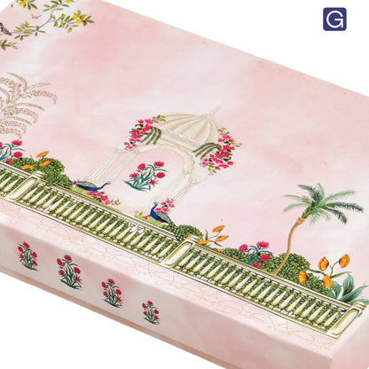 1 Kg Garden Theme Print Premium Sweet Box with 4 Line Plastic Tray | Kappa Board Mithai Box