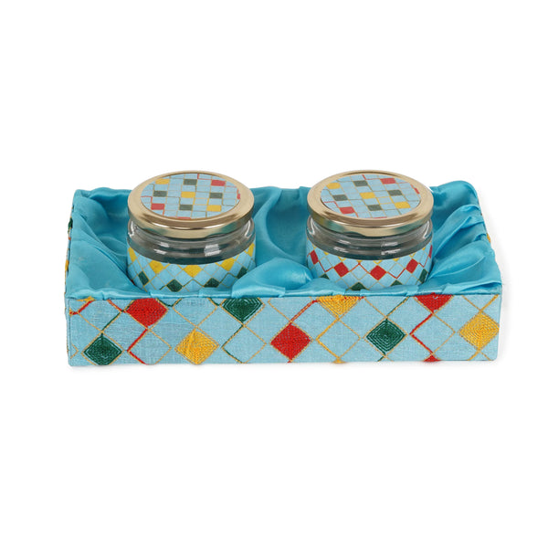 2 Jar Sky Blue Open Tray | Grownex Packaging | Basket & Tray