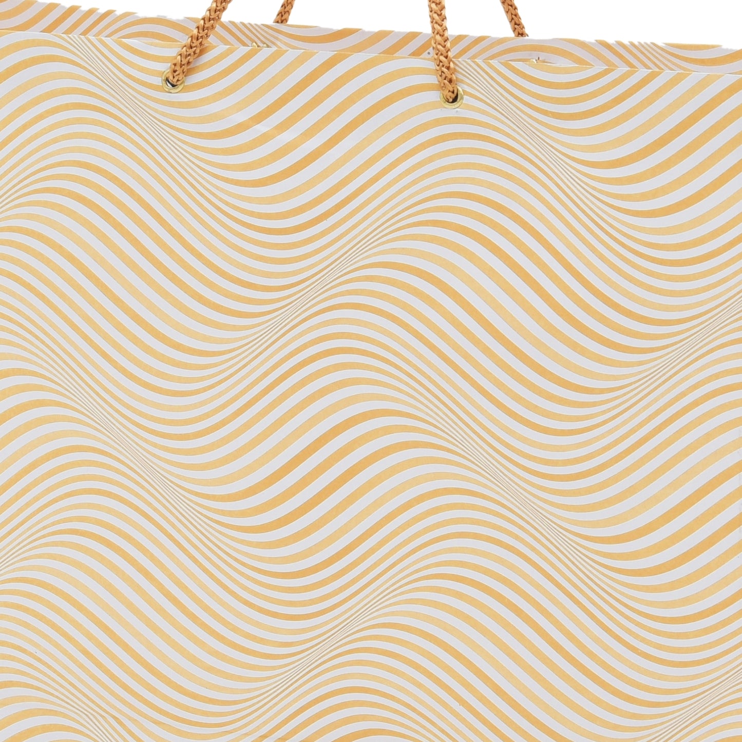 Golden Zebra Print Paper Bag 15.5x3.75x13.5 Inch | Luxury Boutique & Festive Packaging