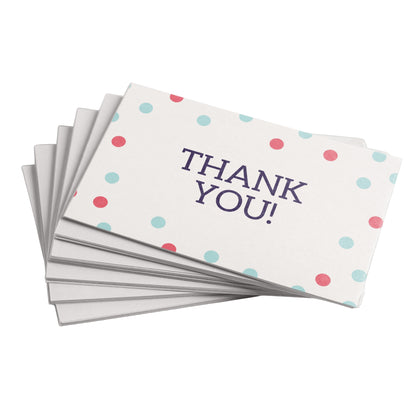 Colorful Polka Dot "Thank You!" Greeting Cards – Set of 6 | Grownex Packaging | Tags & Stickers