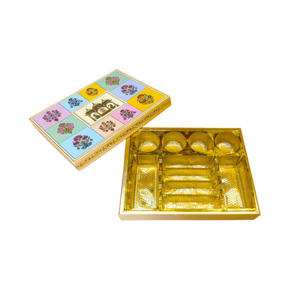 Rajwadi Pooja Theme Foil Print  Lawana Box  | Premium Shagun & Wedding Gift Box