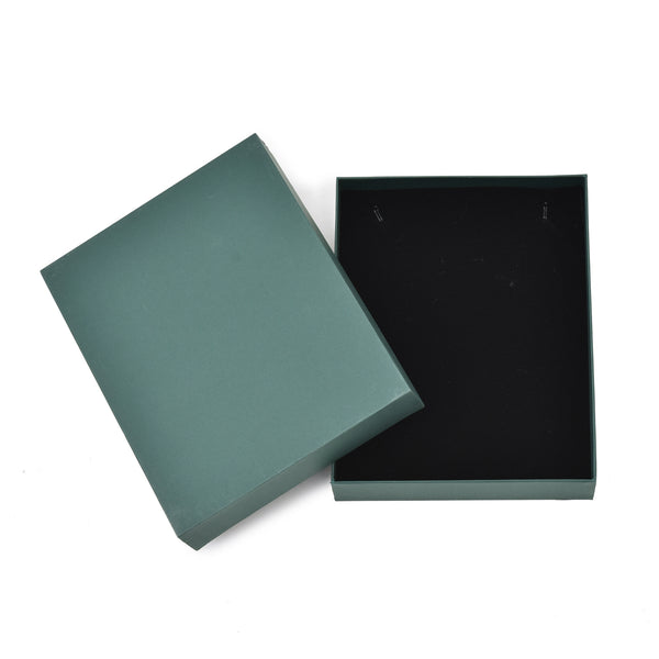 Green Jewellery Box for Necklaces | 20.32 × 15.24 × 4.45 cm