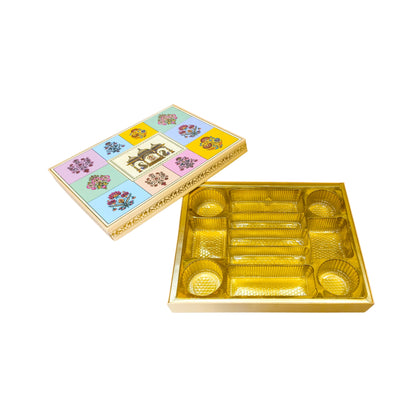 Rajwadi Pooja Theme Foil Print  Lawana Box  | Premium Shagun & Wedding Gift Box