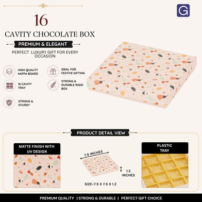 Stone Print 16 Cavity Chocolate Box