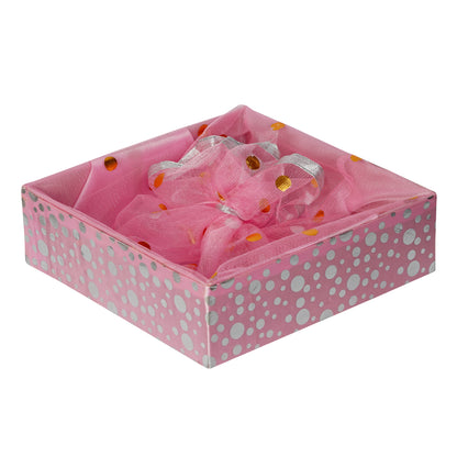 4 Jar Hamper Basket Polka Pink