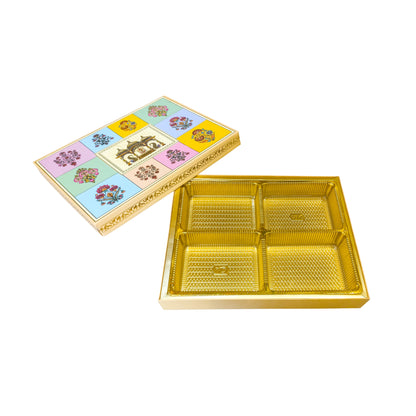 Rajwadi Pooja Theme Foil Print  Lawana Box  | Premium Shagun & Wedding Gift Box