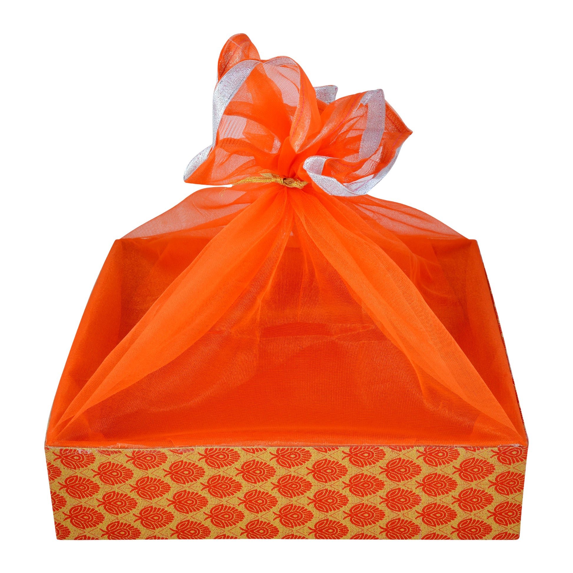 5 Piece Combo Large Decorative Sweet Box Set (12x12x3 Inch) | Festive Gift Packing Box for Diwali, Wedding & Return Gifts | Grownex Packaging | Basket & Tray