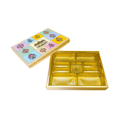 Rajwadi Pooja Theme Foil Print  Lawana Box  | Premium Shagun & Wedding Gift Box
