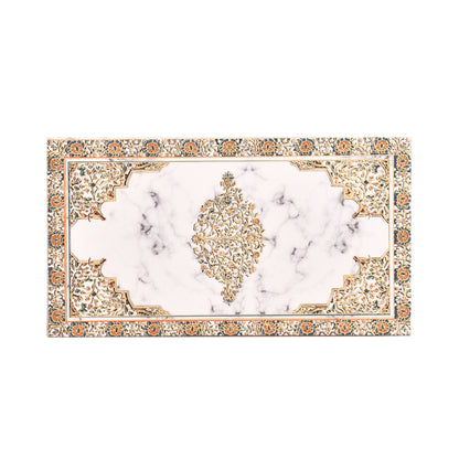 Personalised White Marble Premium Design Envelope 16x8.89 cm