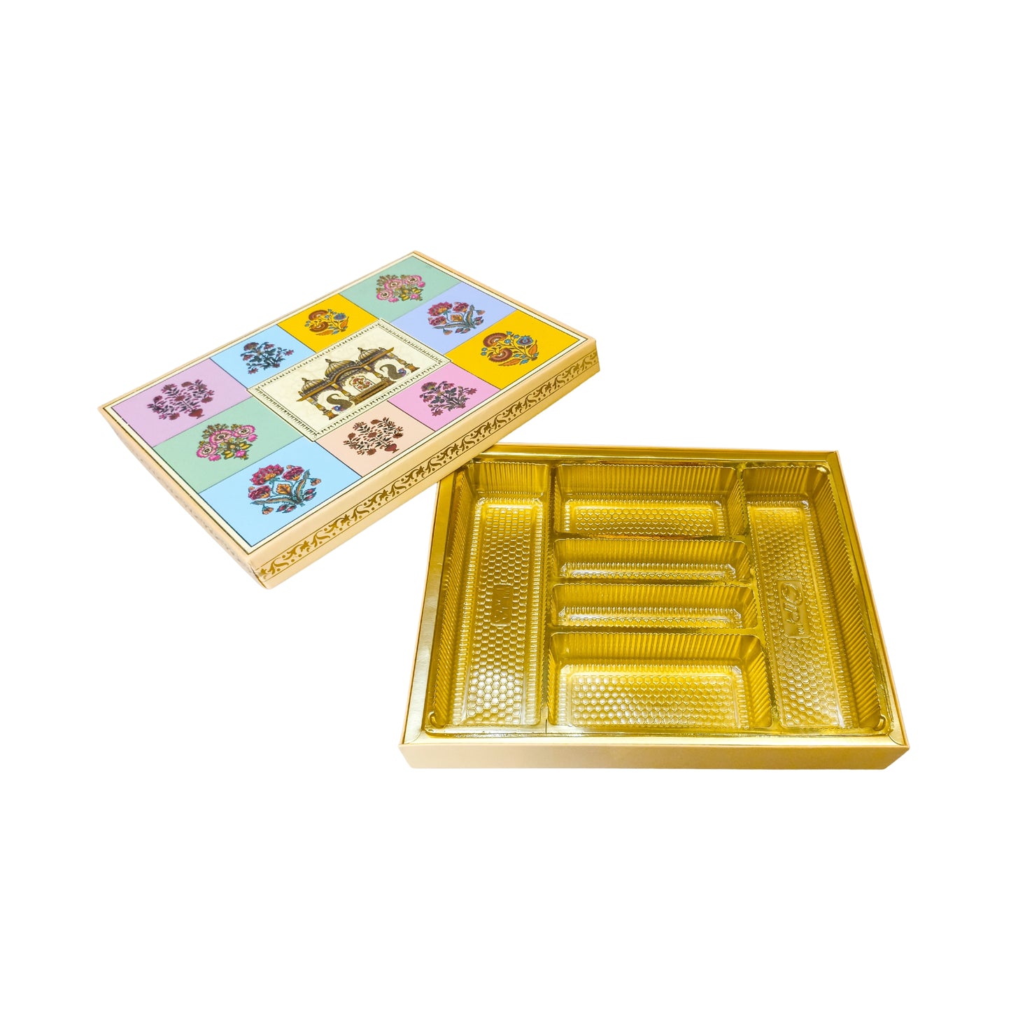 Rajwadi Pooja Theme Foil Print  Lawana Box  | Premium Shagun & Wedding Gift Box