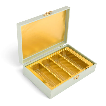 Lotus with Peacock Premium Wooden Sweet Box | 500gm Festive Gifting Box