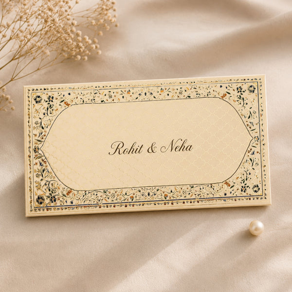 Personalised White Elephant Foil Envelope 7.25x3.5 Inch