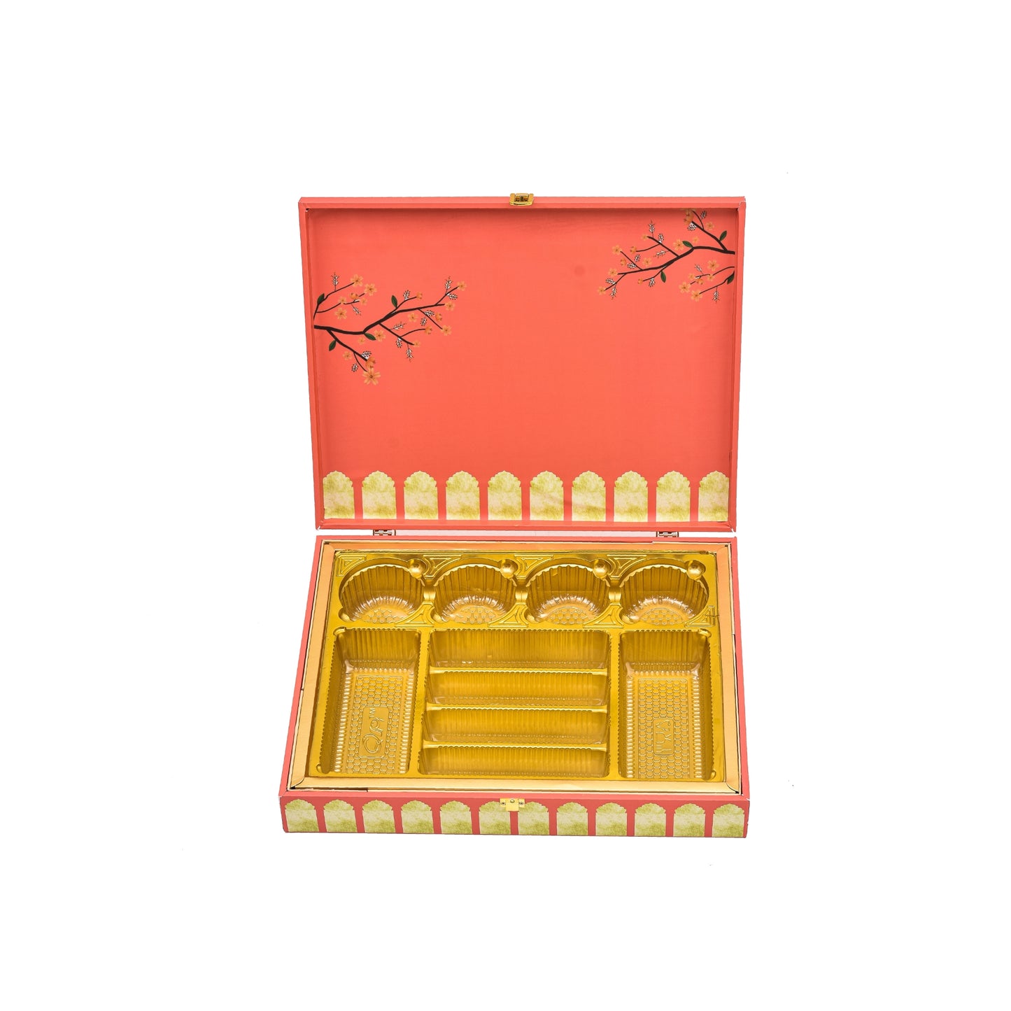 Floral Haven Theme Wooden Bhaji Box  | Premium Shagun & Wedding Gift Box