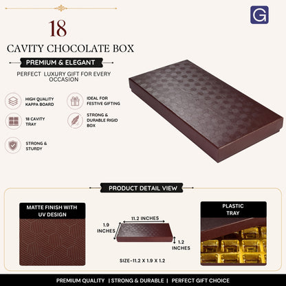 Brown 18 Cavity Chocolate Box
