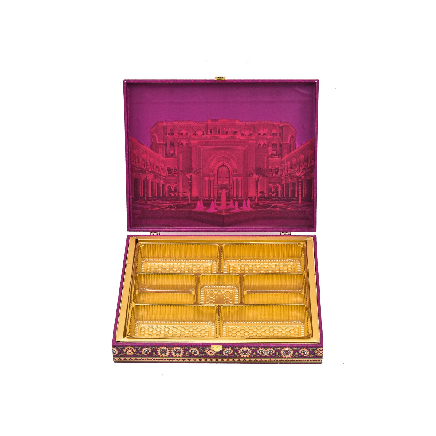 Grand Darbar Theme Wooden Bhaji Box  | Premium Shagun & Wedding Gift Box