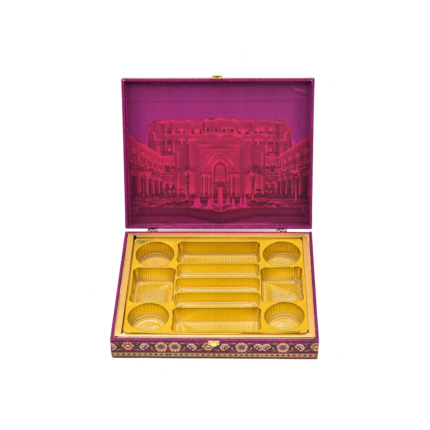 Grand Darbar Theme Wooden Bhaji Box  | Premium Shagun & Wedding Gift Box