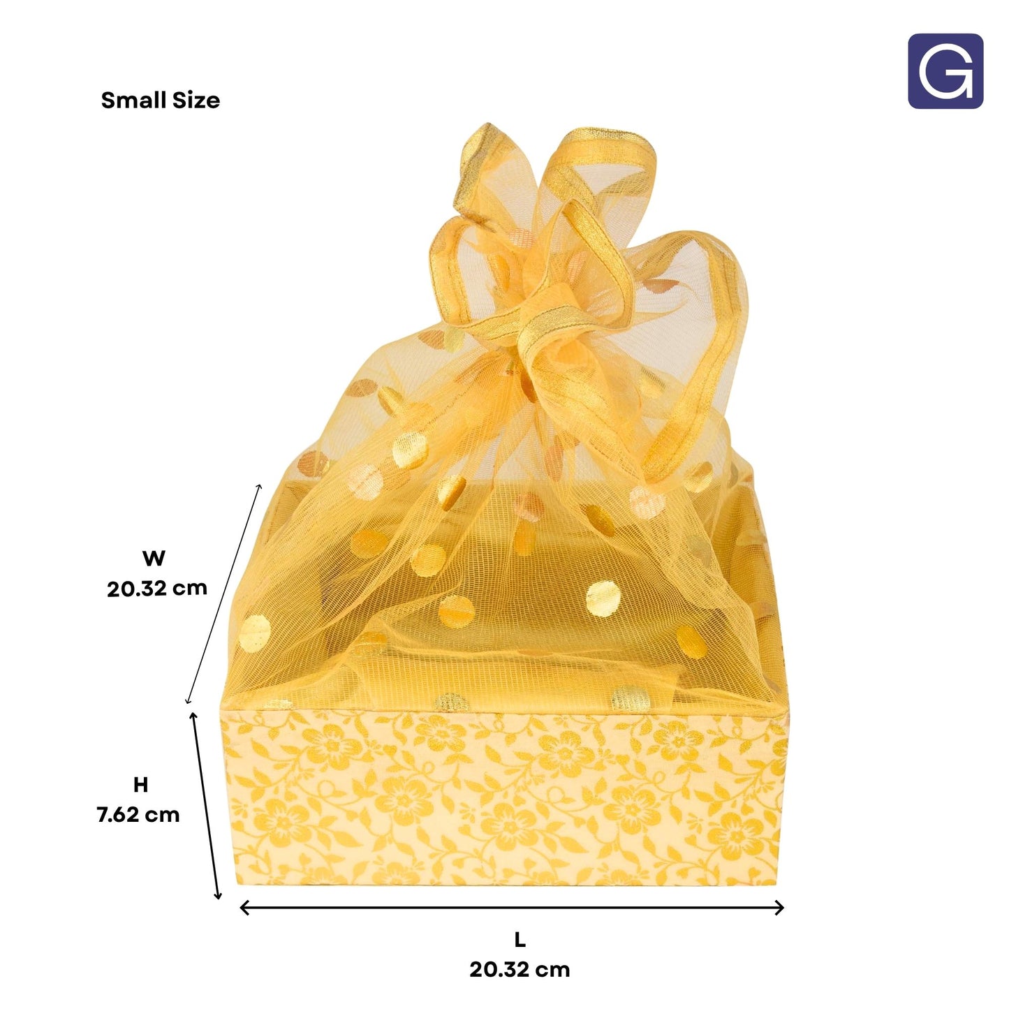 Floral Gold Hamper Basket | Stylish Basket for Festive & Corporate Gifting