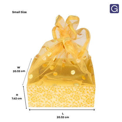 Floral Gold Hamper Basket | Stylish Basket for Festive & Corporate Gifting