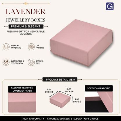 Pink Earring Packaging Box | 9.5x9.5x4 cm