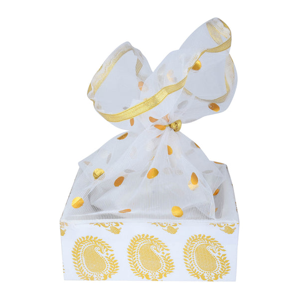 Royal White Gift Basket | for Wedding & Corporate Gifting