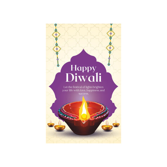 Happy Diwali Tag – Grand Diya & Golden Festive Wishes | Grownex Packaging | Tags & Stickers
