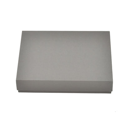Luxury Grey Top Bottom Necklace Box – Premium Velvet Lined Jewelry Presentation Case | Grownex Packaging | Jewellery Box