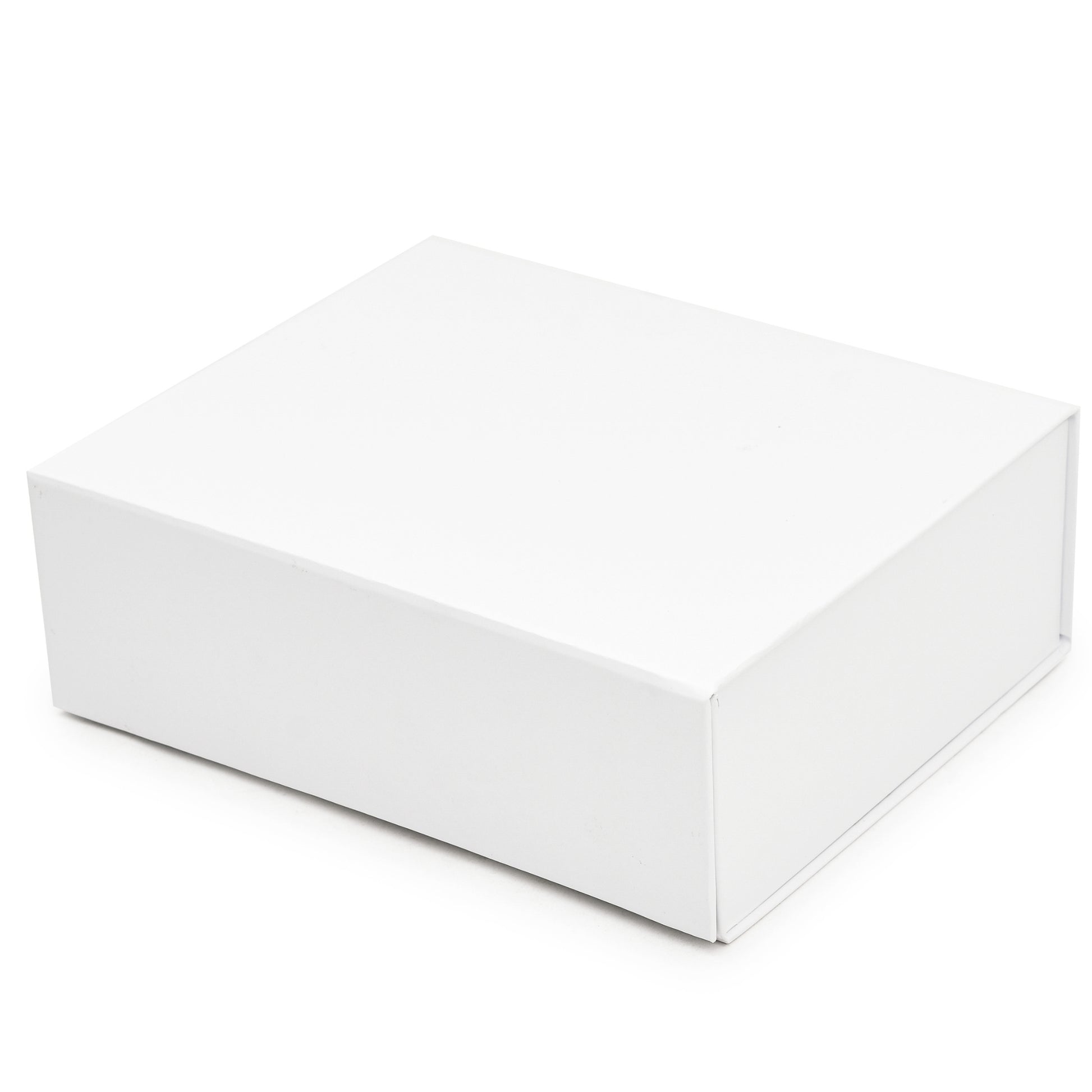 Premium White Magnetic Rigid Gift Box – 10x8x2 Inches | Grownex Packaging | Hamper Box